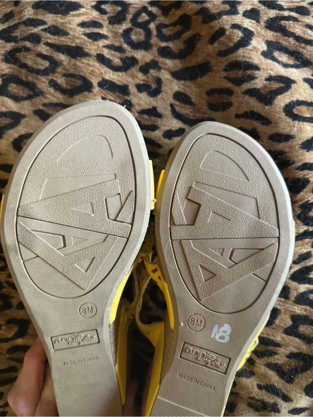 Yellow Annie Comfort Floral Leather Slide Sandals